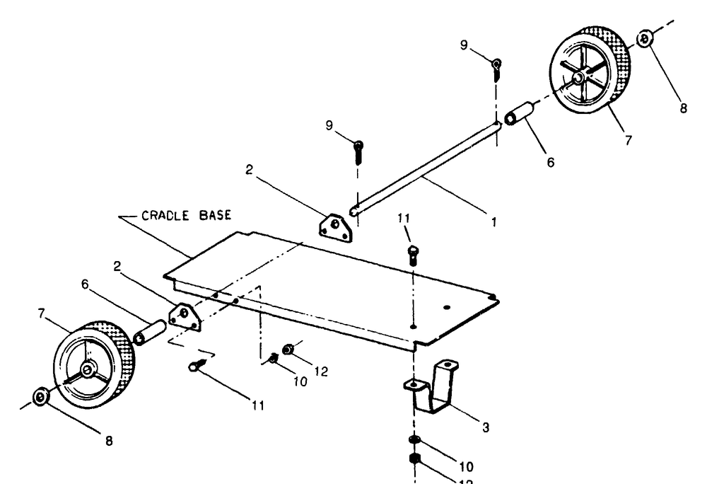 Wheel Kit Diagram and Parts List for 8923-0-4W112  Briggs and Stratton Generator